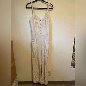Japna Off-White Jumpsuit with Button Accents size Xl
